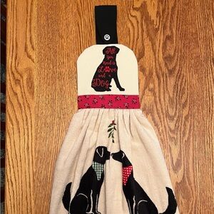 All you need is love and a dog hanging kitchen towel